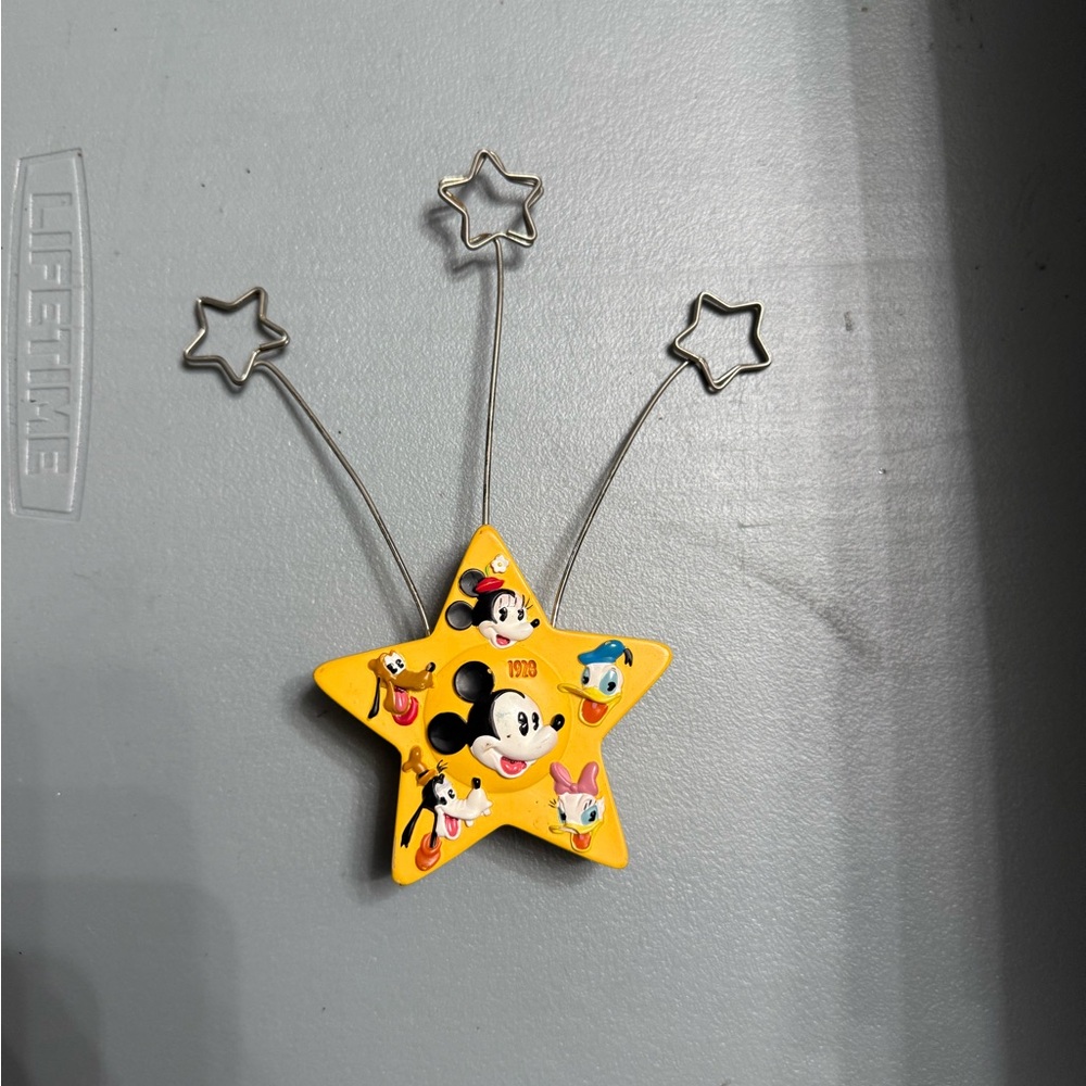 🎉 5/$10 Disney Yellow Star Photo Holder with Mickey and Friends